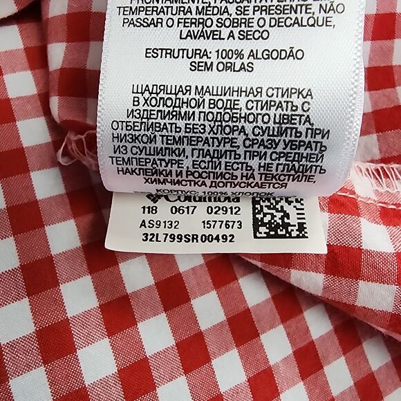 Columbia Shirt Mens 4X Red Plaid Rapid Rivers II Short Sleeve Button Regular Fit - Picture 14 of 15